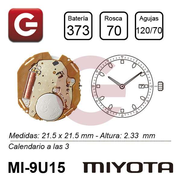 MIYOTA 9U15 