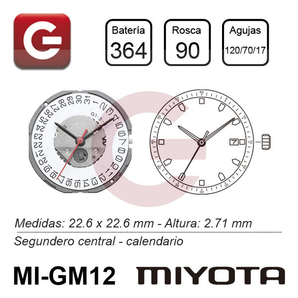 MIYOTA GM10 - GM12 