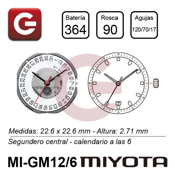 MIYOTA GM10/6 - GM12/6