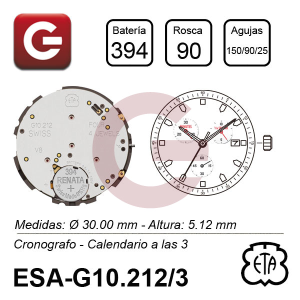 ESA G10.212 CALENDARIO A LAS 3