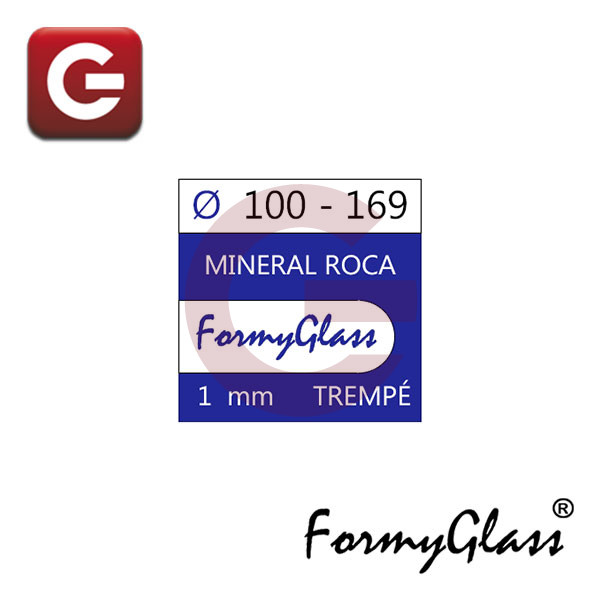 MINERAL PLANO GROSOR 1.00 mm - DIÁMETRO Ø 100 - 169