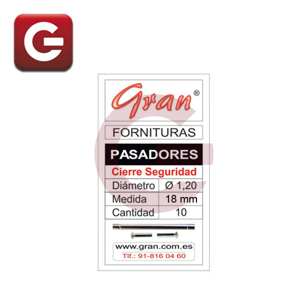 PASADORES BROCHES DE SEGURIDAD - 18 mm