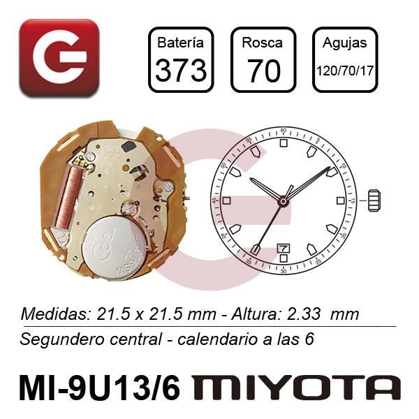 MIYOTA 9U13/6