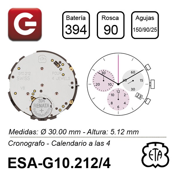 ESA G10.212 CALENDARIO A LAS 4