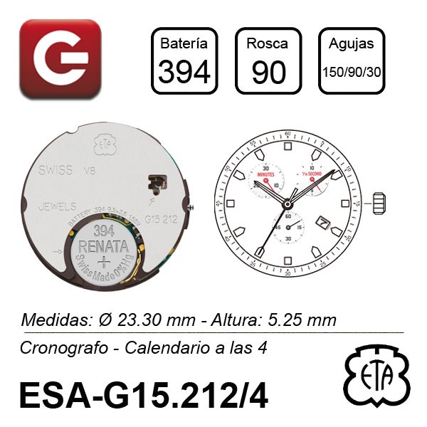 ESA G15.212 CALENDARIO A LAS 4 