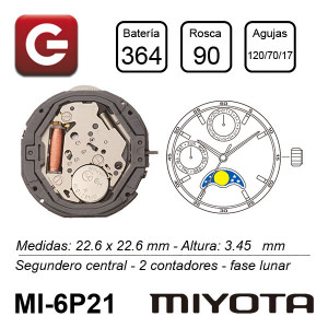 MIYOTA 6P21 MIYOTA 6P21